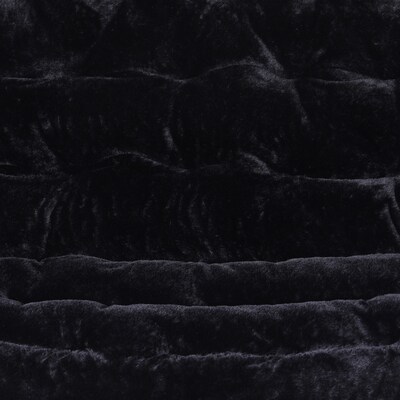 Flash Furniture Eleanor Faux Fur Folding Double Saucer Chair, Black (FVFDS1BKBK)