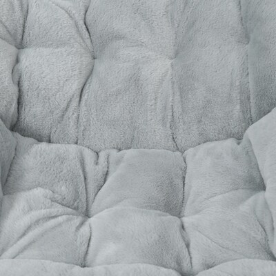 Flash Furniture Archer Faux Fur Folding Saucer Chair, Gray (FVFSC027GYSGD)
