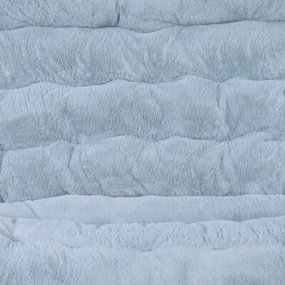 Flash Furniture Eleanor Faux Fur Folding Double Saucer Chair, Dusty Aqua (FVFDS1AQSGD)