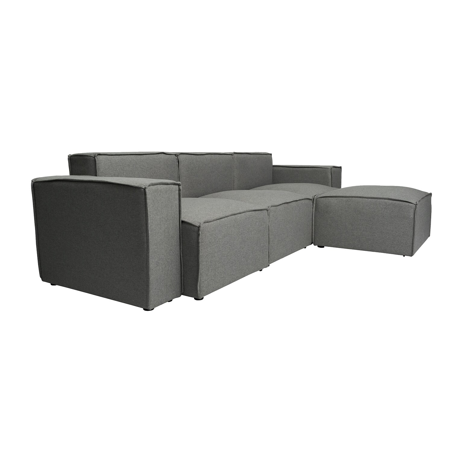 Flash Furniture Bridgetown 101.5 Fabric Modular Sectional Sofa, Dark Gray, 4-Pieces (ISIT22314SECDKG)
