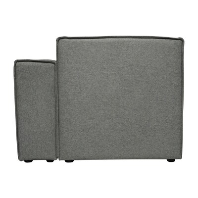 Flash Furniture Bridgetown 37.75" Fabric Modular Right Side Sectional Sofa Seat with Arm Rest, Dark Gray (ISIT2231RCDKG)