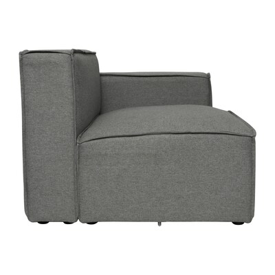 Flash Furniture Bridgetown 37.75" Fabric Modular Right Side Sectional Sofa Seat with Arm Rest, Dark Gray (ISIT2231RCDKG)