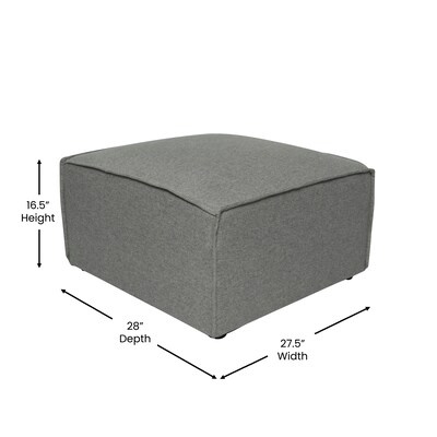 Flash Furniture Bridgetown Fabric Modular Sectional Sofa Ottoman, Dark Gray (ISIT2231OTDKG)