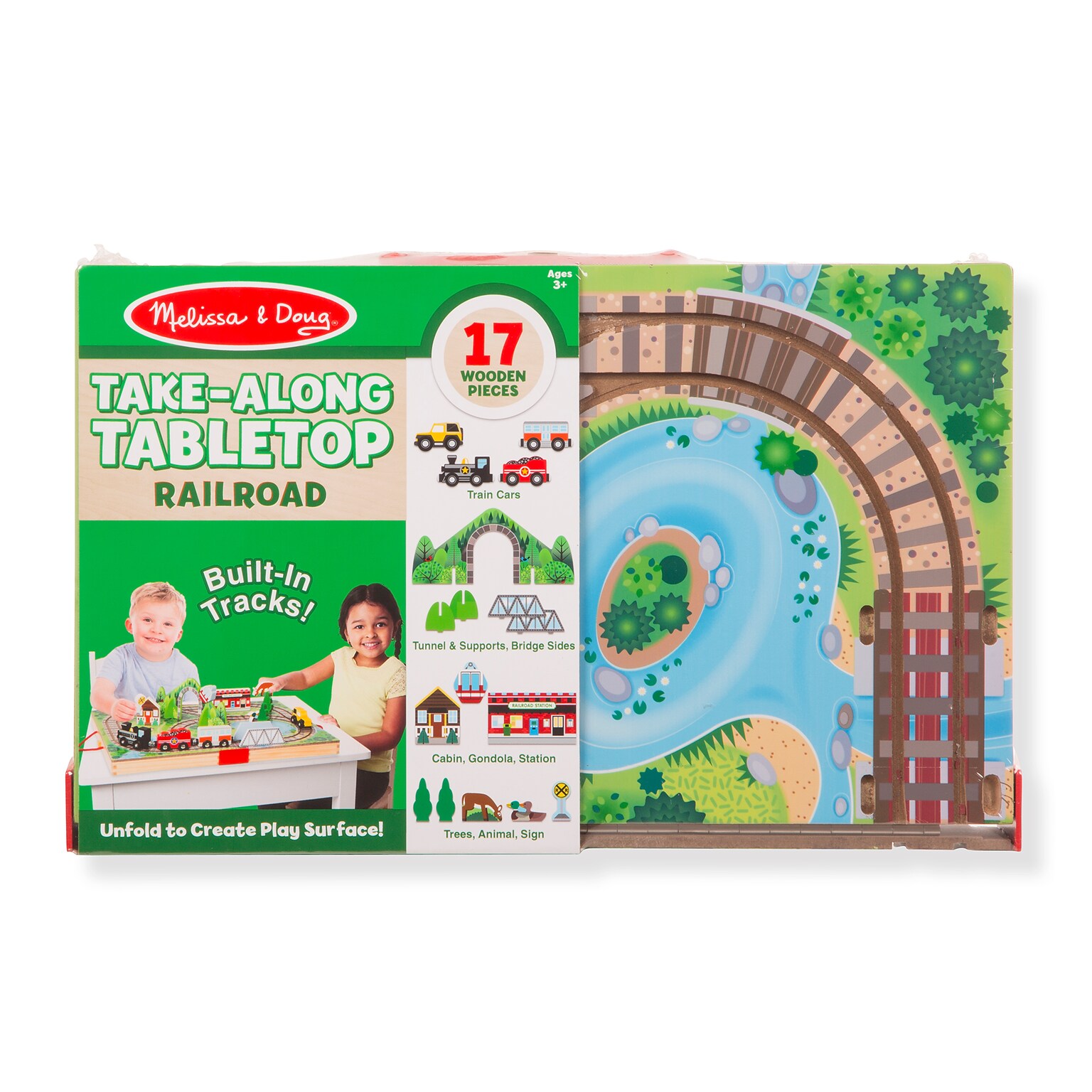 Melissa & Doug Take Along Vehicle Set Wood Train (30140)