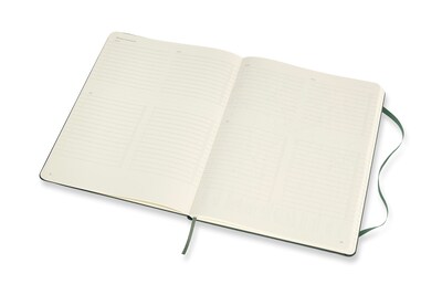 Moleskine Pro XL 1-Subject Professional Notebook, 7.5" x 9.75", Narrow Ruled, 192 Sheets, Green (620817)