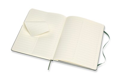 Moleskine Pro XL 1-Subject Professional Notebook, 7.5" x 9.75", Narrow Ruled, 192 Sheets, Green (620817)