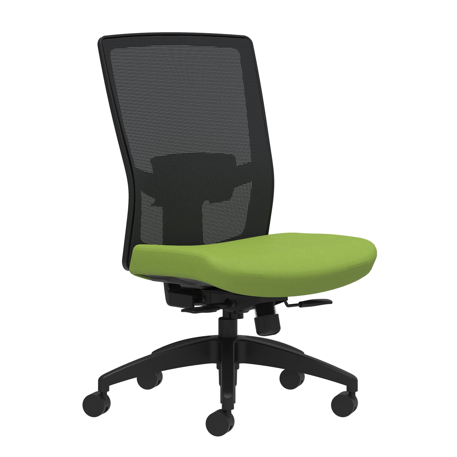 Union & Scale Workplace2.0™ Fabric Task Chair, Pear, Adjustable Lumbar, Armless, Synchro-Tilt w/Seat Slide Seat Control (53621)