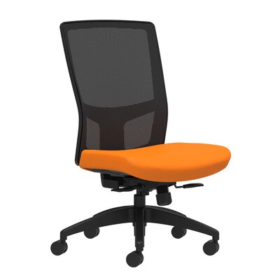 Union & Scale Workplace2.0™ Fabric Task Chair, Apricot, Integrated Lumbar, Armless, Synchro-Tilt w/ Seat Slide Control (53614)
