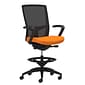 Union & Scale Workplace2.0™ Fabric Stool, Apricot, Integrated Lumbar, Fixed Arms, Synchro-Tilt, Partial Assembly Required