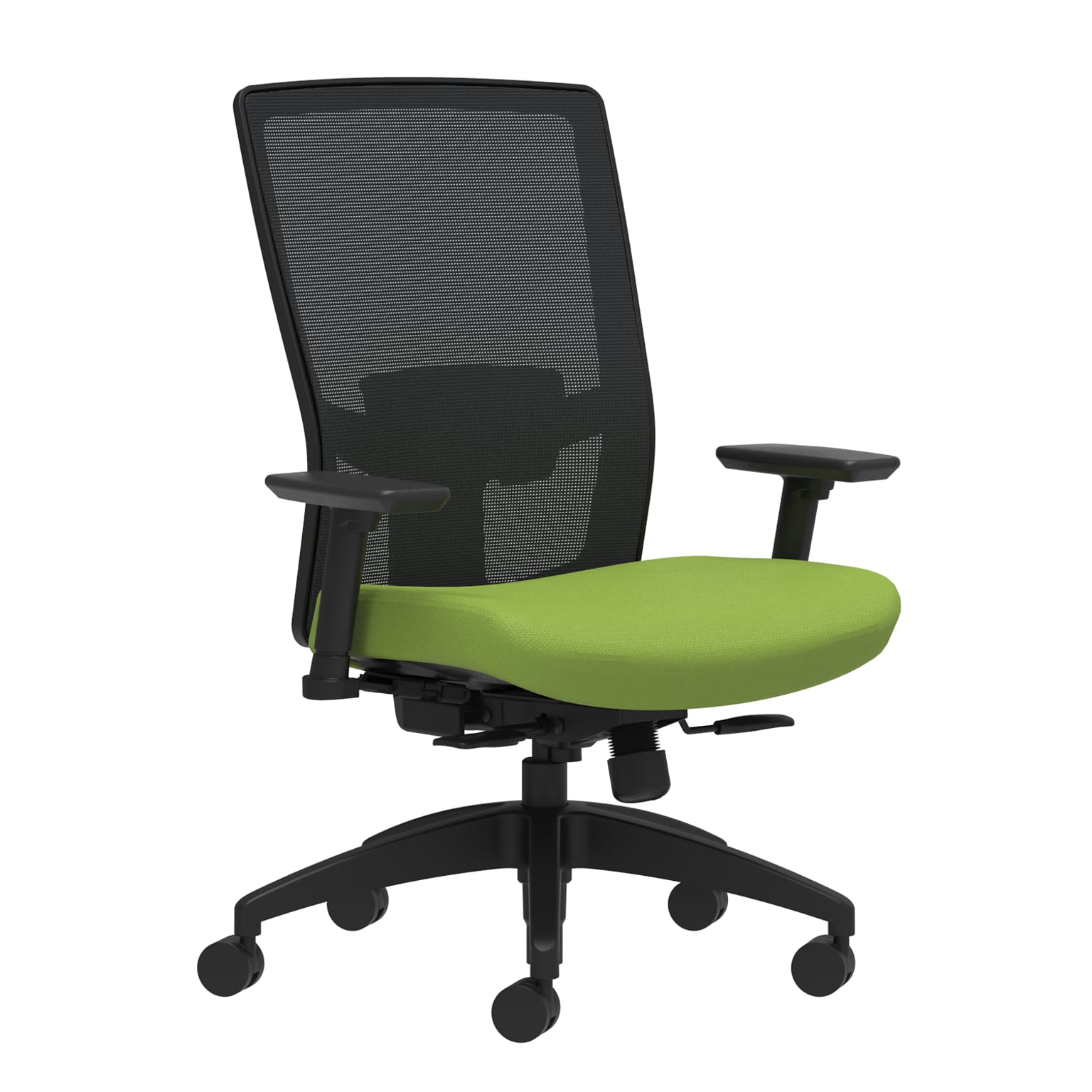 Union & Scale Workplace2.0™ Fabric Task Chair, Pear, Adjustable Lumbar, 2D Arms, Synchro-Tilt with Seat Slide (53609)