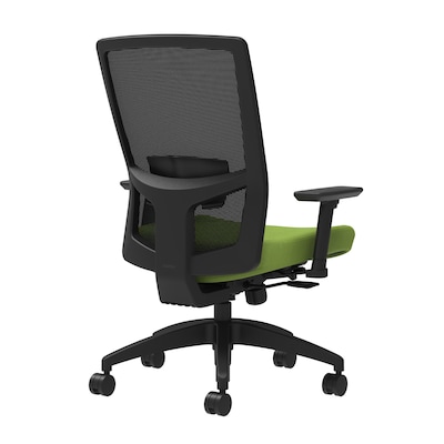Union & Scale Workplace2.0™ Fabric Task Chair, Pear, Adjustable Lumbar, 2D Arms, Synchro-Tilt with Seat Slide (53609)