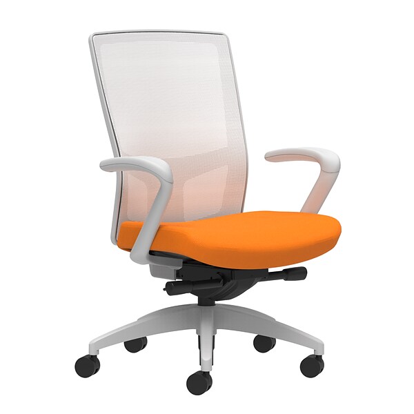 Union & Scale Workplace2.0™ Fabric Task Chair, Apricot, Integrated Lumbar, Fixed Arms, Adv Synchro-Tilt Seat Control (53580)