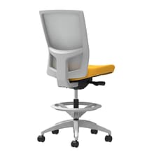 Union & Scale Workplace2.0™ Fabric Stool, Goldenrod, Integrated Lumbar, Armless, Synchro-Tilt, Parti
