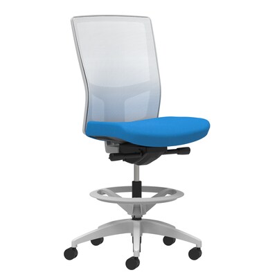 Union & Scale Workplace2.0™ Fabric Stool, Cobalt, Integrated Lumbar, Armless, Synchro-Tilt Seat Cont