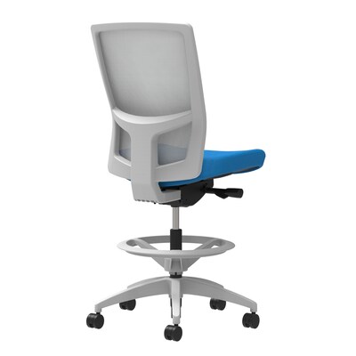 Union & Scale Workplace2.0™ Fabric Stool, Cobalt, Integrated Lumbar, Armless, Synchro-Tilt Seat Cont