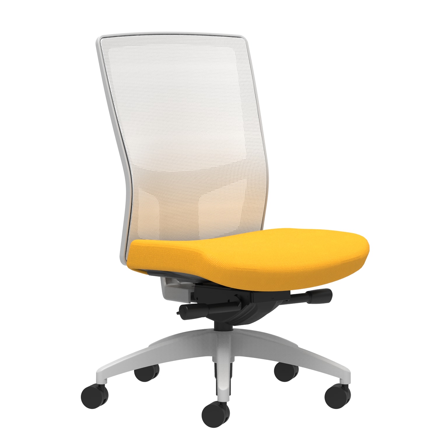 Union & Scale Workplace2.0™ Fabric Task Chair, Goldenrod, Integrated Lumbar, Armless, Advanced Synchro-Tilt Seat Control (53564)