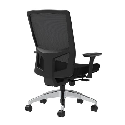 Union & Scale Workplace2.0™ Fabric Task Chair, Black, Integrated Lumbar, 2D Arms, Synchro-Tilt with Seat Slide (53675)