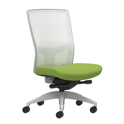 Union & Scale Workplace2.0™ Fabric Task Chair, Pear, Integrated Lumbar, Armless, Advanced Synchro-Tilt Seat Control (53566)
