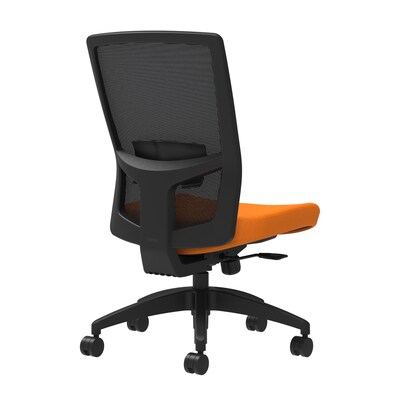 Union & Scale Workplace2.0™ Fabric Task Chair, Apricot, Adjustable Lumbar, Armless, Synchro-Tilt w/ Seat Slide Control (53613)