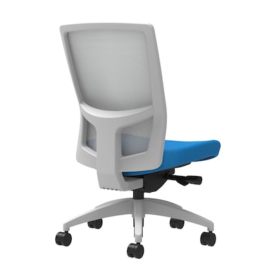 Union & Scale Workplace2.0™ Fabric Task Chair, Cobalt, Integrated Lumbar, Armless, Advanced Synchro-Tilt Seat Control (53562)