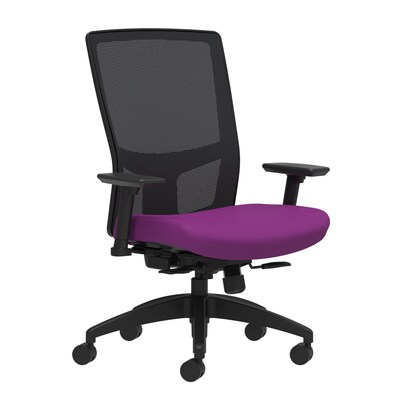 Union & Scale Workplace2.0™ Fabric Task Chair, Amethyst, Integrated Lumbar, 2D Arms, Synchro-Tilt with Seat Slide (53600)