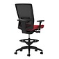 Union & Scale Workplace2.0™ Fabric Stool, Cherry, Adjustable Lumbar, Height/Width Adjustable Arms, Synchro-Tilt Control (53832)