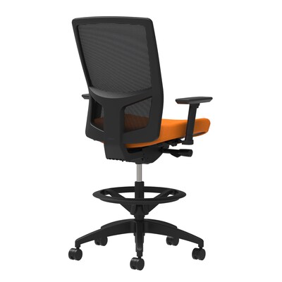 Union & Scale Workplace2.0™ Fabric Stool, Apricot, Integrated Lumbar, 2D Arms, Synchro-Tilt (53831)