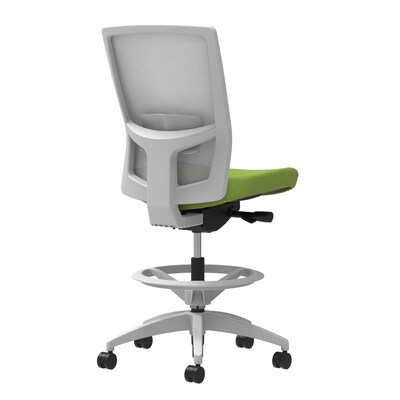 Union & Scale Workplace2.0™ Fabric Stool, Pear, Adjustable Lumbar, Armless, Synchro-Tilt, Partial Assembly Required