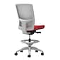 Union & Scale Workplace2.0™ Fabric Stool, Cherry, Integrated Lumbar, Armless, Synchro-Tilt, Partial Assembly Required
