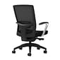 Union & Scale Workplace2.0™ Fabric Task Chair, Black, Adjustable Lumbar, Fixed Arms, Advanced Synchro-Tilt Seat Control (53680)