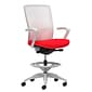 Union & Scale Workplace2.0™ Fabric Stool, Ruby Red, Integrated Lumbar, Fixed Arms, Synchro-Tilt Seat Control (53805)