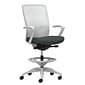 Union & Scale Workplace2.0™ Fabric Stool, Iron Ore, Integrated Lumbar, Fixed Arms, Synchro-Tilt Seat Control (53799)