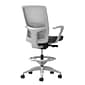 Union & Scale Workplace2.0™ Fabric Stool, Iron Ore, Adjustable Lumbar, Fixed Arms, Synchro-Tilt Seat Control (53798)