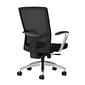 Union & Scale Workplace2.0™ Fabric Task Chair, Black, Integrated Lumbar, Fixed Arms, Synchro-Tilt w/ Seat Slide Control (53671)