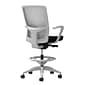 Union & Scale Workplace2.0™ Fabric Stool, Black, Integrated Lumbar, Fixed Arms, Synchro-Tilt, Partial Assembly Required