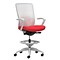 Union & Scale Workplace2.0™ Fabric Stool, Cherry, Adjustable Lumbar, Fixed Arms, Synchro-Tilt, Parti