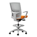 Union & Scale Workplace2.0™ Fabric Stool, Apricot, Adjustable Lumbar, Fixed Arms, Synchro-Tilt, Part