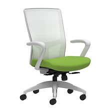 Union & Scale Workplace2.0™ Fabric Task Chair, Pear, Integrated Lumbar, Fixed Arms, Synchro-Tilt w/