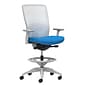 Union & Scale Workplace2.0™ Fabric Stool, Cobalt, Adjustable Lumbar, Height/Width Adjustable Arms, Synchro-Tilt Control (53768)