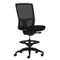 Union & Scale Workplace2.0™ Fabric Stool, Black, Integrated Lumbar, Armless, Synchro-Tilt Seat Control (53881)