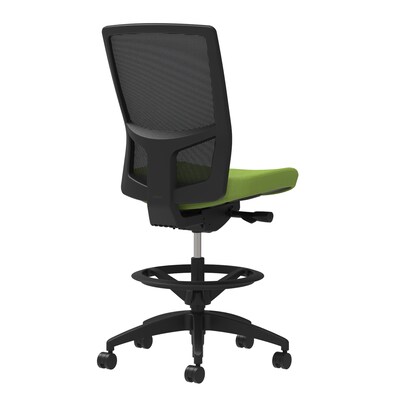 Union & Scale Workplace2.0™ Fabric Stool, Pear, Integrated Lumbar, Armless, Synchro-Tilt Seat Control (53879)