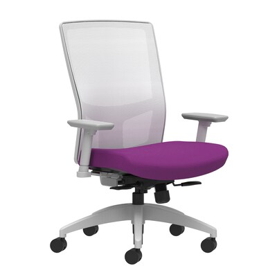 Union & Scale Workplace2.0™ Fabric Task Chair, Amethyst, Integrated Lumbar, 2D Arms, Synchro-Tilt with Seat Slide (53470)