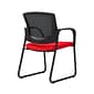 Union & Scale Workplace2.0™ Fabric Guest Chair, Ruby Red, Integrated Lumbar, Fixed Arms, Stationary Seat Control (53731)