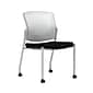 Union & Scale Workplace2.0™ Fabric Guest Chair, Black, Integrated Lumbar, Armless, Stationary Seat Control (53697)