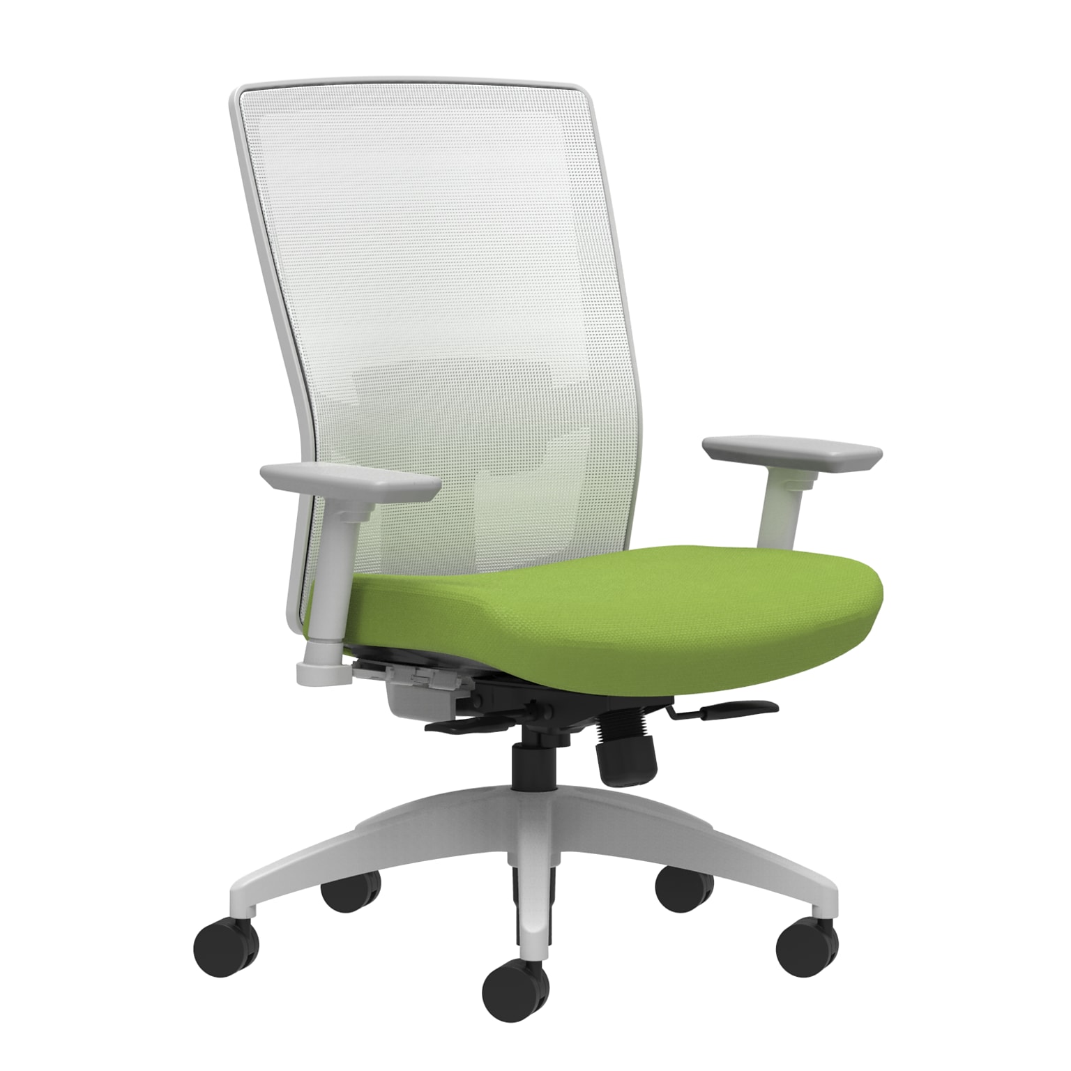 Union & Scale Workplace2.0™ Fabric Task Chair, Pear, Adjustable Lumbar, 2D Arms, Synchro-Tilt with Seat Slide (53479)