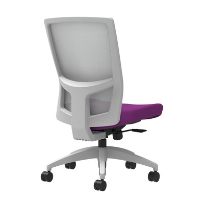 Union & Scale Workplace2.0™ Fabric Task Chair, Amethyst, Integrated Lumbar, Armless, Synchro-Tilt w/ Seat Slide Control (53492)