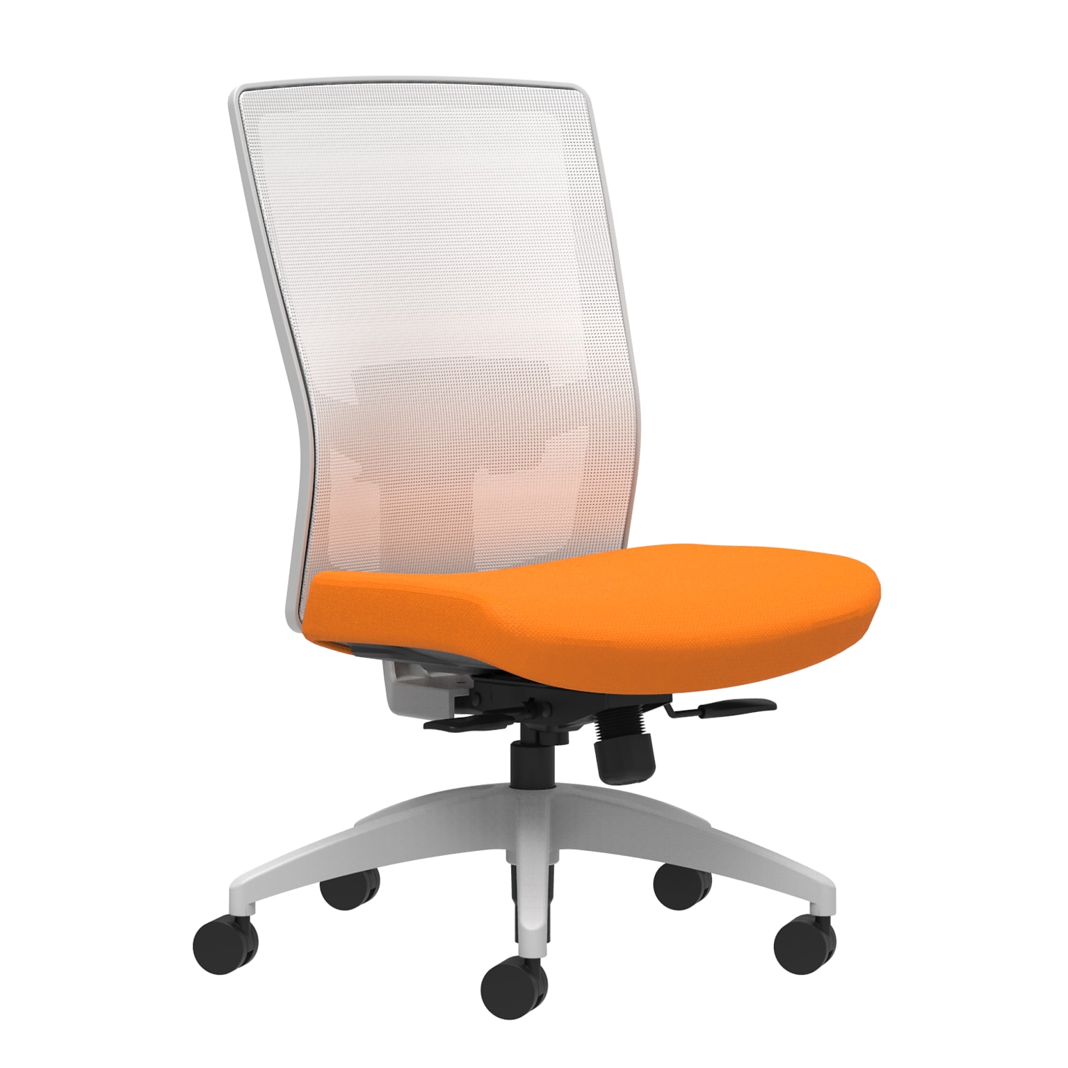 Union & Scale Workplace2.0™ Fabric Task Chair, Apricot, Adjustable Lumbar, Armless, Synchro-Tilt w/ Seat Slide Control (53493)
