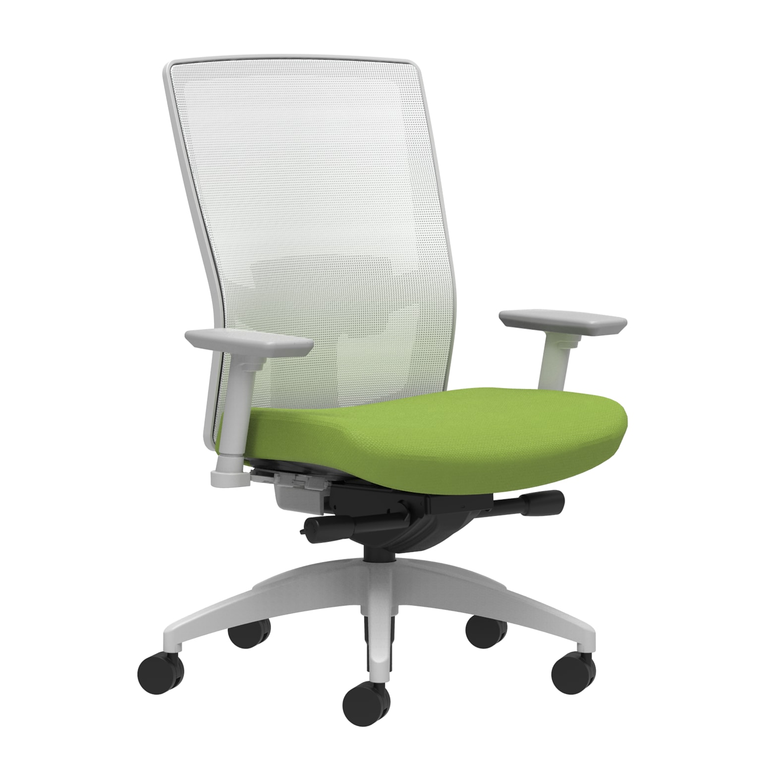Union & Scale Workplace2.0™ Fabric Task Chair, Pear, Adjustable Lumbar, 2D Arms, Advanced Synchro-Tilt (53543)