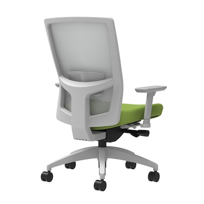 Union & Scale Workplace2.0™ Fabric Task Chair, Pear, Adjustable Lumbar, 2D Arms, Advanced Synchro-Tilt (53543)