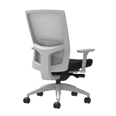 Union & Scale Workplace2.0™ Task Chair, Black Vinyl, Adjustable Lumbar, 2D Arms, Advanced Synchro-Ti